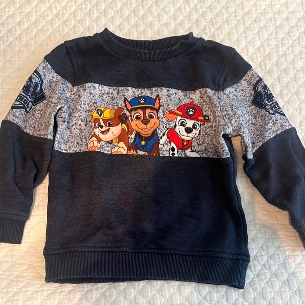 Paw Patrol Blue and Gray Sweatshirt with Character Design